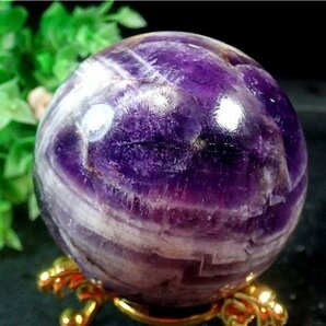 天然～愛の守護石～夢幻紫水晶アメジスト丸玉179G1-59G01Dの画像3