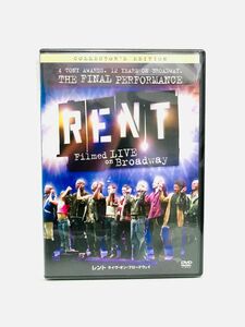 新品同様『レント／RENT ライヴオンブロードウェイ』ミュージカルDVD／廃盤