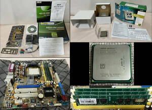 ASUS M2A-VM HDMI & Transcend JM2GDDR2-8K 2枚,JM800QLJ-1G 1枚 計3枚3GB & AMD Athlon 4850e TDP 45W ADH4850DOBOX 一部ジャンク品