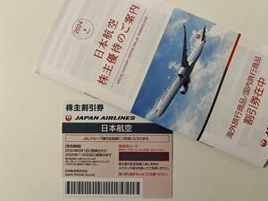 日本航空 株主優待 JAL 株主割引券　1枚　その他割引券　2024