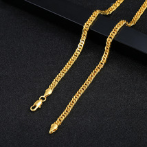 メンズ レディース necklace 18k Gold Plated 18k 喜平ネックレス ゴールドネックレス 喜平チェーンダブル 338_画像4