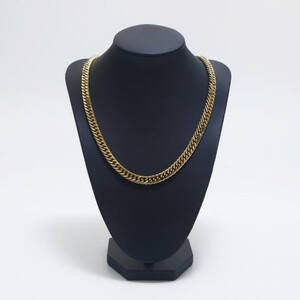  gold necklace flat necklace 55. gold chain Gold necklace men's lady's 18kgp(. gold )342