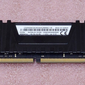 §Corsair CMK64GX4M4A2666C16(一枚のみ) - PC4-21300/DDR4-2666 288Pin DDR4 UDIMM 16GB 動作品