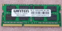 ◇WINTEN WT-SD1600-8GBL - PC3L-12800S/DDR3L-1600 Samsungチップ 204Pin DDR3 S.O.DIMM 8GB 動作品_画像1