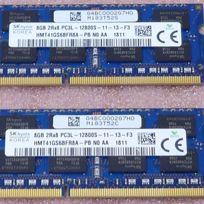 ●SK hynix HMT41GS6BFR8A-PB 2枚セット - PC3L-12800S/DDR3L-1600 204Pin DDR3 S.O.DIMM 16GB(8GB x2) 動作品