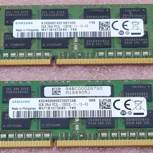 □Samsung M471B1G73EB0-YK0 2枚セット - PC3L-12800S/DDR3L-1600 204Pin DDR3 S.O.DIMM 16GB(8GB x2) 動作品