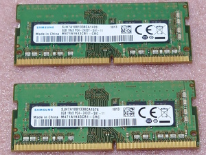 ◎Samsung M471A1K43CB1-CRC 2枚セット - PC4-19200/DDR4-2400/PC4-2400T 260Pin DDR4 S.O.DIMM 16GB(8GB x2) 動作品