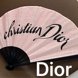 Christian Dior クリスチャン　デォオール　センス　扇子　うちわ　ピンク　可愛い　お洒落　ノベルティ