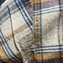 2 rare 60s h.i.s madras half sleeve pullover parka 60年代 インド綿 インディアンマドラス プルオーバー アメリカ製_画像2