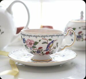 Aynsley エインズレイ　イギリス　洋食器　茶器　花柄　カップ＆ソーサー　セット　お祝い　プレゼント　