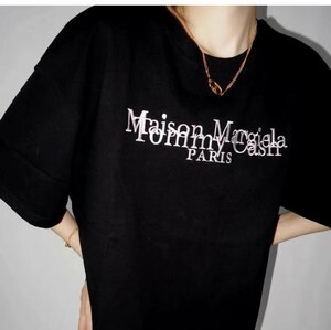 送料無料　Maison Margiela マルタンマルジェラ　Tシャツ　半袖　文字ロゴ　丸首　コットン　男女兼用　S-XL　サイズ選択可能　MM6　3485