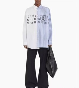 Maison Margiela マルタンマルジェラ　メンズ　シャツ　ユニーク　数字ロゴ　S-XL　サイズ選択可能　MM6　3165