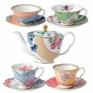 ウェッジウッド wedgwood ティーカップ＆ソーサー　ティーポット　4客セット　洋食器 インテリア コーヒーカップ ティーカップ