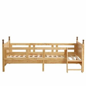 ロータイプ ロフトベッド 木製 システムベッド 子供ベッド ローハシゴ付く シングル ウッド ナチュラル 収納