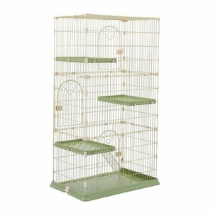  cat cage toilet attaching hammock attaching storage type cat cage 3 step 1 step 2 step possibility with casters cat house [ green ]