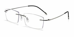 送料無料　超軽量　メガネフレーム　フチなし ツーポイント　チタン　タテ眼鏡　レンズ交換可能　男女兼用　 sc0253
