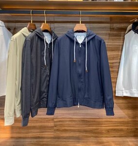 ブルネロクチネリ　BRUNELLO CUCINELLI メンズ　パーカ　アウター　ジャケット　カジュアル　新品　S-XXL　サイズ選択可能　ネイビー　3595