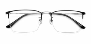 送料無料　超軽量　ハーフリム　金属フレーム　タテ眼鏡　レンズ交換可能　メガネフレーム　 sc0340