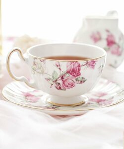 Aynsley エインズレイ　イギリス　洋食器　茶器　コーヒーカップ＆ソーサー　バラ　薔薇　花柄　お祝い　プレゼント　