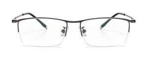 送料無料　メガネフレーム　ハーフリム タテメガネ　眼鏡　レンズ交換可能　チタン　チタニウム　新品　男女兼用　 sc0106