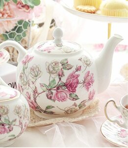 Aynsley エインズレイ　イギリス　洋食器　茶器　ティーポット　バラ　薔薇　花柄　お祝い　プレゼント　