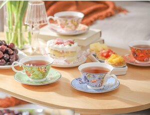 Aynsley エインズレイ　イギリス　洋食器　茶器　カップ＆ソーサー　４客セット　お祝い　プレゼント