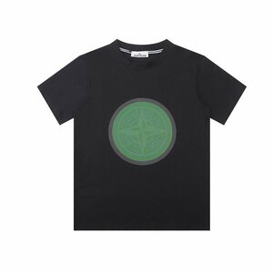 送料無料　STONE ISLAND　ストンアイランド　メンズ　Tシャツ　ロゴ有り　イラスト　丸首　半袖　サイズ選択可能　ブラック　4317