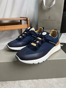 ブルネロクチネリ　BRUNELLO CUCINELLI メンズ　スニーカー　レザー　メッシュ　通気性　靴　シューズ　39-44　サイズ選択可能　4221