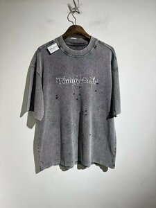 送料無料　Maison Margiela×TommyCash コラボ マルタンマルジェラ メンズ Tシャツ 文字 ダメージ 半袖　S-XL サイズ選択可能 MM6 4251