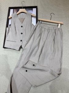 ブルネロクチネリ　BRUNELLO CUCINELLI レディース　セットアップ　2点セット　ベスト　スラックス　S-L　サイズ選択可能　3908