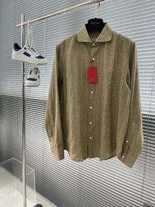 キトン　KITON　メンズ　シャツ　長袖　100%亜麻使用　カジュアル　新品　39-43　サイズ選択可能　4193