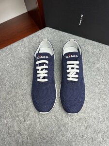 キトン　KITON　メンズ　スニーカー　軽量　春夏用　ニット　刺繍ロゴ　新品　39-44　サイズ選択可能　4199