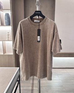 送料無料　STONE ISLAND　ストンアイランド　メンズ　Tシャツ　ロゴ有り　シンプル　丸首　コットン　M-XXL　サイズ選択可能　4305