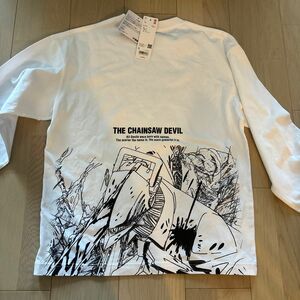 新品タグ付き　ユニクロ　チェーンソーマン　白　長袖　Tシャツ