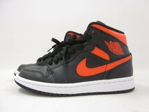 NIKE / ナイキ AIR JORDAN1 MID ハイカットスニーカー BQ6472-004 メンズ サイズ : 24cm スニーカー 黒×ピンク_画像2