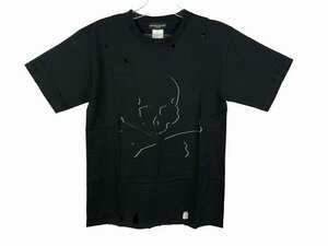 mastermind JAPAN / mastermind Japan 4SENSE T-shirt damage processing men's size : S black 