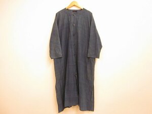 JURGEN LEHL Babaghuri/ Jurgen Lehl bar ba Gris 7 minute sleeve tunic One-piece lady's size : M One-piece blue 