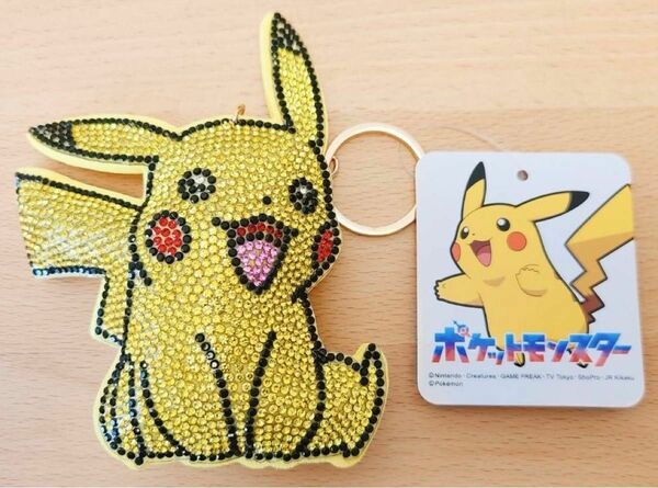 最終値下げ！【新品】ポケモン ラインストーンキーホルダー ピカチュウ☆。.:＊・゜