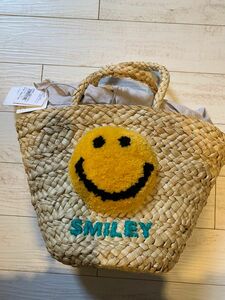 SMILY×COOCO スマイル付きカゴバッグ