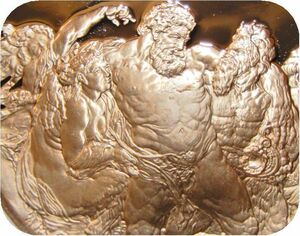 レア 希少品 世界の偉大な画家 ルーベンス 絵画 ギリシャ神話 サテュロス ヘラクレスの酩酊 純銀製 メダル コイン コレクション 記章