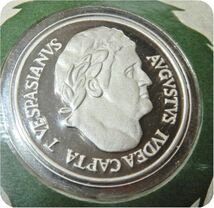 レア 限定品 1520年 ローマ帝国 条約締結 古代ローマ皇帝 デナリウス銀貨図 ティトゥス 印章 記念品 純銀製 メダル コイン レリーフ 紋章_画像1