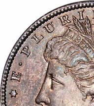 レア 未使用 手変わり 1897年 アメリカ モルガンダラー 1ドル Dollar 銀貨 銀製 コイン 硬貨 古銭 メダル 自由の女神 アメリカンイーグル鷲_画像2