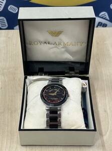 [s3102]ROYAL ARMANY Royal Armani наручные часы CC-M003 местного производства кварц б/у текущее состояние товар 