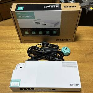 QNAP QSW-308-1C アンマネージドスイッチ (3ポート 10GbE + 8ポート 1GbE)