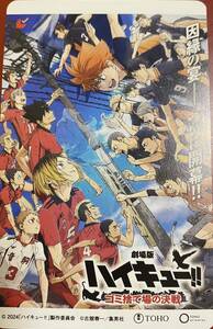 送料63円 使用済み ムビチケ 映画 ハイキュー！！ ハイキュー ゴミ捨て場の決戦 劇場版 キービジュアル メインビジュアル 音駒 カード