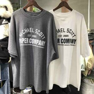 トップス Tシャツ レーディス ゆったり 韓国風 シンプル 個性 学生 XL ホワイト