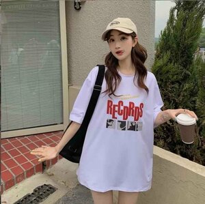 韓国風 レディース 半袖Tシャツ 新しい夏 カジュアル ファッションTシャツ ブラウス L ブラック