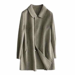 長袖コート アウター カジュアル ダスターコート シンプル ゆったり かわいい 秋冬 大きいサイズあり 2XL グレー