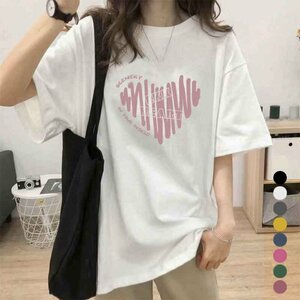 半袖Tシャツレディース 夏 ロゴ ロングTシャツ レディース ワンサイズ グリーン