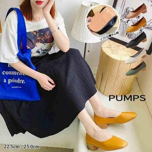  pumps square soft ankle strap tea n key heel futoshi heel smooth 38 beige 